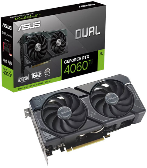 ASUS nVidia GeForce RTX 4060 Ti 16GB 128bit DUAL-RTX4060TI-A16G