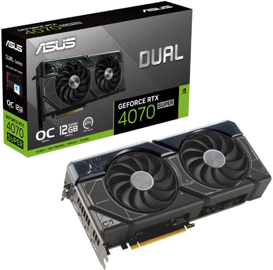 ASUS nVidia GeForce RTX 4070 SUPER 12GB 192bit DUAL-RTX4070S-O12G