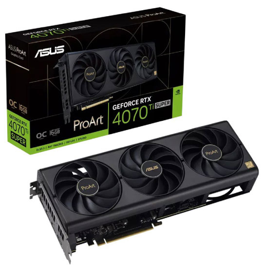ASUS nVidia GeForce RTX 4070 Ti SUPER 16GB 256bit  PROART-RTX4070TIS-O16G
