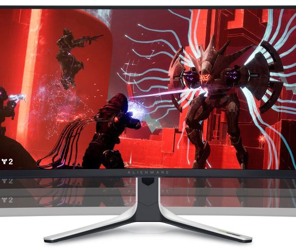 DELL 34in monitor AW3423DW 175Hz QHD 3440x1440 OLED G-Sync Alienware Gaming zakrivljeni Tilt, Podesivost po visini, Swivel