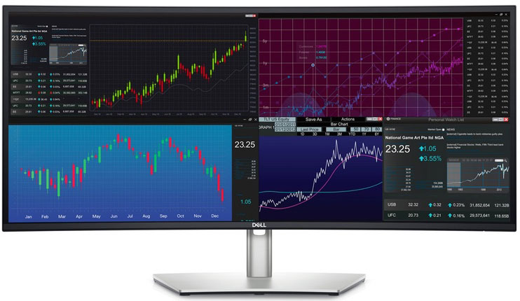DELL 34in monitor U3423WE WQHD USB-C UltraSharp zakrivljeni IPS MON02590