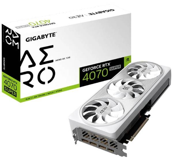 GIGABYTE nVidia GeForce RTX 4070 SUPER AERO OC 12GB GV-N407SAERO OC-12GD