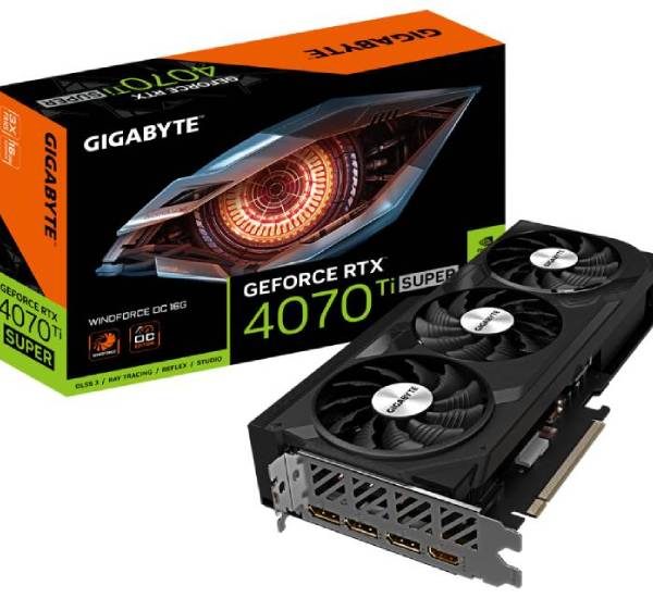 GIGABYTE nVidia GeForce RTX 4070 Ti SUPER WINDFORCE  16GB GV-N407TSWF3OC-16GD