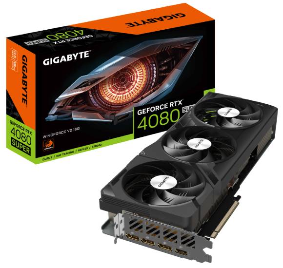 GIGABYTE nVidia GeForce RTX 4080 SUPER WINDFORCE V2 16GB GV-N408SWF3V2-16GD