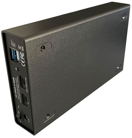 Enclosure LC POWER LC-35U3-C-HUB - 8.89cm/3.5in USB-C with 3 port USB A/C hub