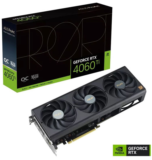 ASUS nVidia GeForce GTX 4060 Ti 16GB 128bit PROART-RTX4060TI-O16G