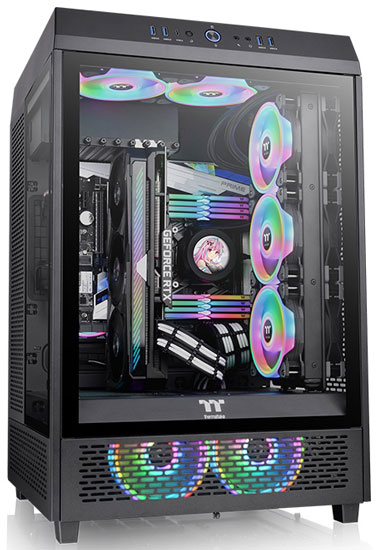 THERMALTAKE The Tower 500/Black/Win/Glass*3/120mm Fan*2/CA-1X1-00M1WN-00 33974