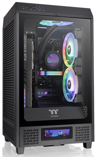 THERMALTAKE The Tower 200/Black/Win/CT140 Fan*2/CA-1X9-00S1WN-00