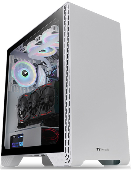 THERMALTAKE S300 TG Snow White Win SPCC Tempered Glass 1/120mm/bez PSU