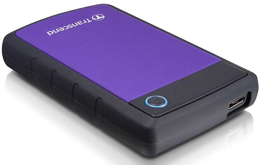 EXT 1TB Transcend TS1TSJ25H3P USB3.0, 2.5in, Anti-shock system, Backup software, 216 gr, Black/Purple