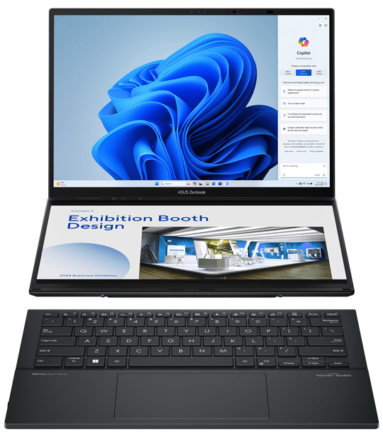 ASUS Zenbook 14 DUO OLED UX8406MA-PZ051W 14 in 3K OLED, Ultra 9 185H, 32GB, SSD 2TB, Win11 Home laptop NOT23454