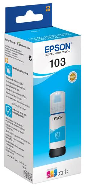 EPSON 103 cyan mastilo POT01404, L3151, L3150, L3111, L3110, L1110, L5190, L3250, L3251, L3256, L3260, L3266, L1210, L3210, L1250