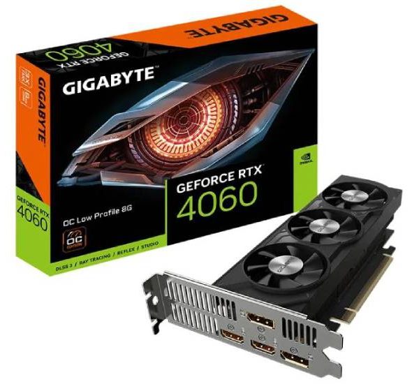 GIGABYTE nVidia GeForce RTX 4060 OC Low Profile 8GB GV-N4060OC-8GL