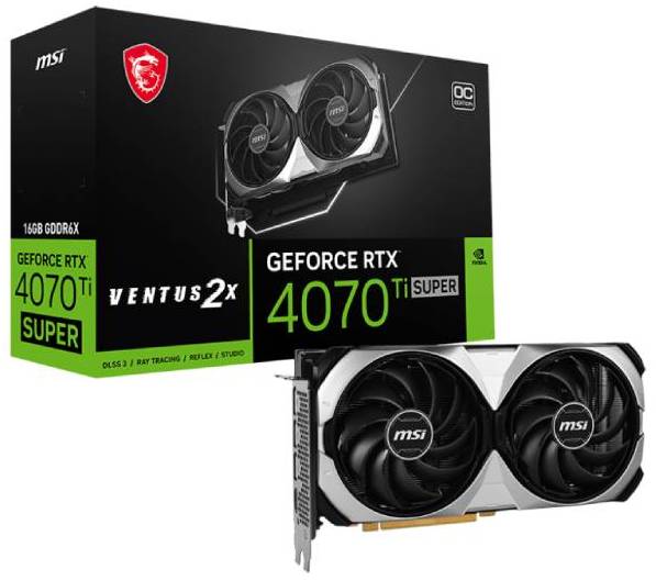 MSI nVidia GeForce RTX 4070 Ti 16GB 256bit RTX 4070 Ti SUPER 16G VENTUS 2X OC