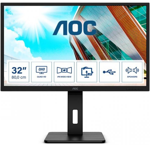 AOC 31.5in Q32P2 IPS 2560x1440 75Hz 4ms crna