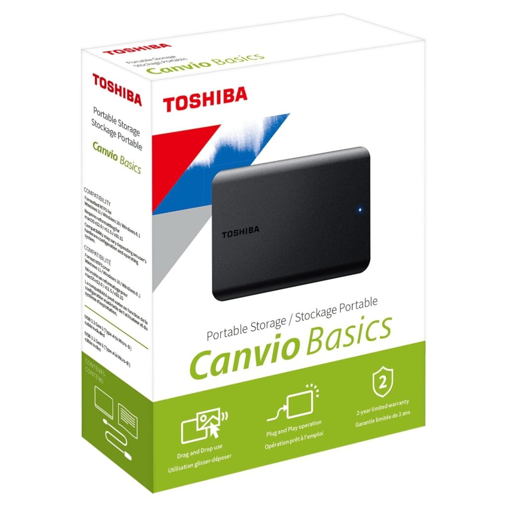 Alternative view of EXT 1TB TOSHIBA HDTB510EK3AA Canvio Basics 2.5in crni