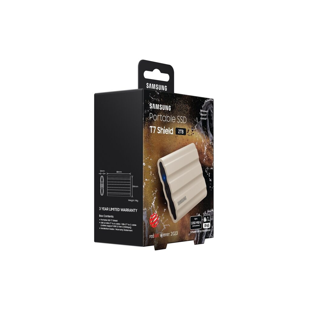 Alternative view of EXT-SSD 2TB SAMSUNG MU-PE2T0K Portable T7 Shield be
