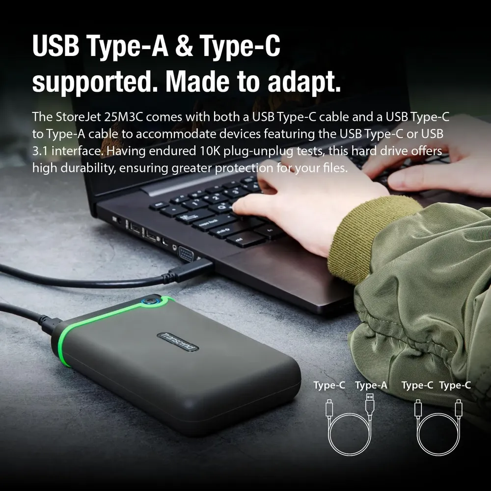 EXT 2TB Transcend TS2TSJ25M3C USB 3.1 Gen 1 , Type-C - Slika 6