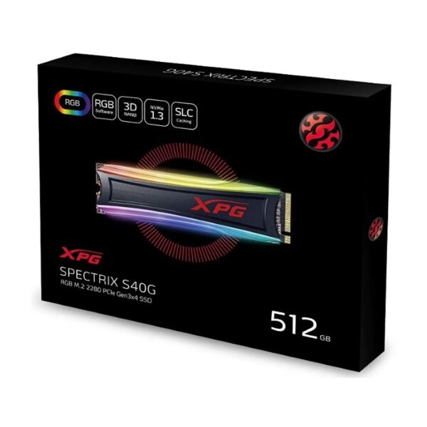 Alternative view of SSD M.2 512GB A-DATA AS40G-512GT-C  Gen3 x4 XPG SPECTRIX S40G RGB