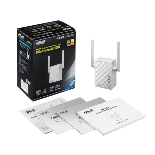 Alternative view of Range Extender ASUS RP-N12 Wireless N300 Access Point Media Bridge router