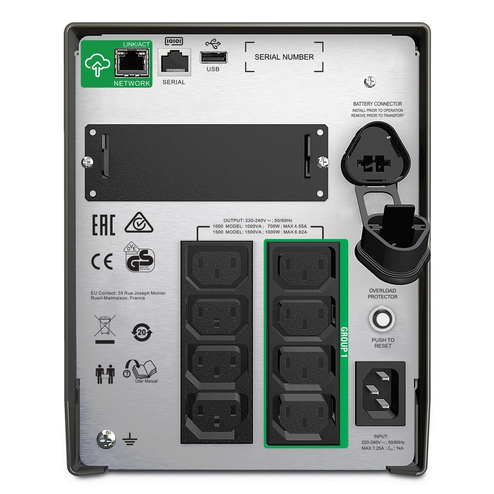 APC 1000VA/700W SMT1000IC AVR, 8x IEC C13, Battery Pack 11Ah RBC6, SmartConnect Port + SmartSlot - Slika 2