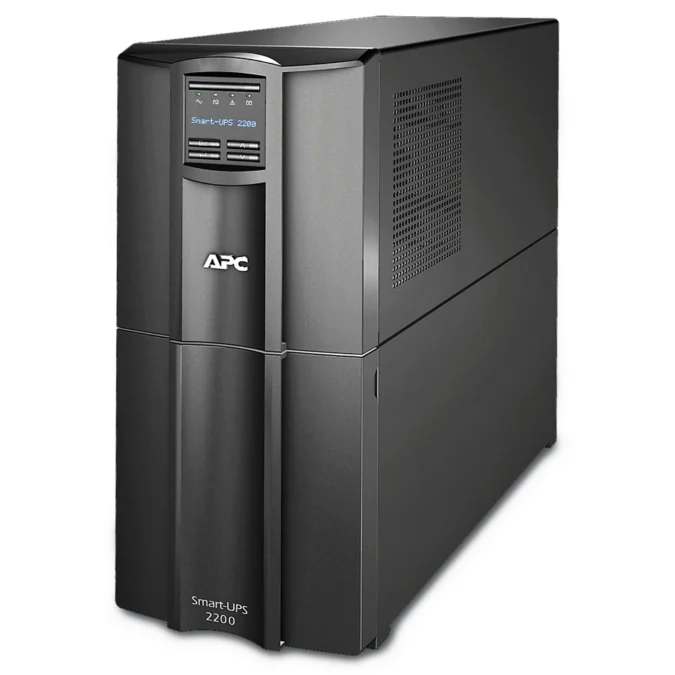 APC 2200VA/1980W SMT2200IC Line Interactive, Sine Wave, Tower, AVR, 8x IEC C13 + 1x IEC C19, Battery Pack 17Ah RBC55, SmartConnect Port + SmartSlot