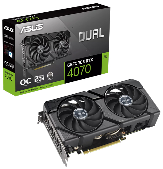 ASUS nVidia GeForce RTX 4070 DUAL-RTX4070-012G-EVO  12GB 192bit crna