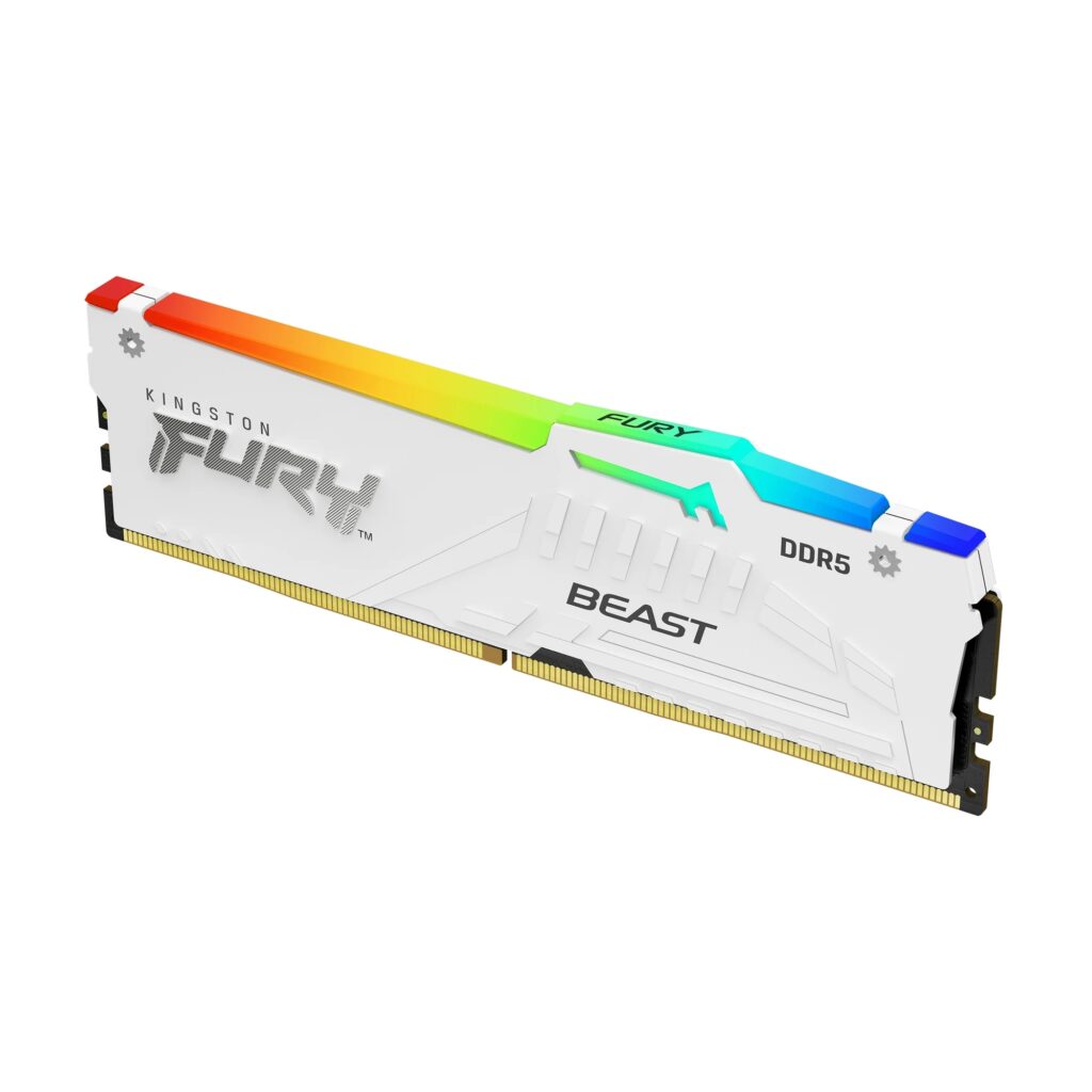 Alternative view of KINGSTON DDR5 32GB 5200MT/s KF552C36BWEA-32 Fury Beast RGB White Expo