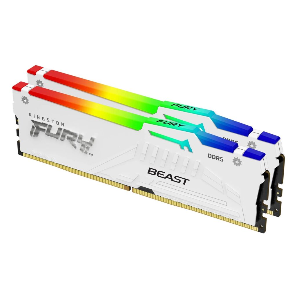 Alternative view of KINGSTON DDR5 64GB 5200MT/s KF552C40BWAK2-64 2x32GB kit Fury Beast RGB White XMP