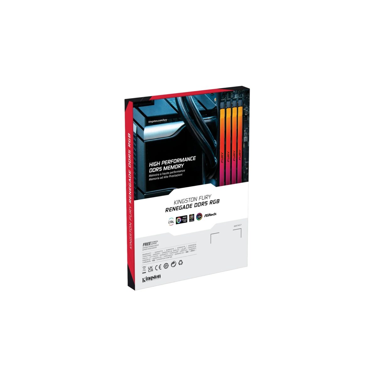 Kingston DDR5 48GB 6000MT/s KF560C32RSA-48 FURY Renegade Silver/Black RGB XMP - Image 3