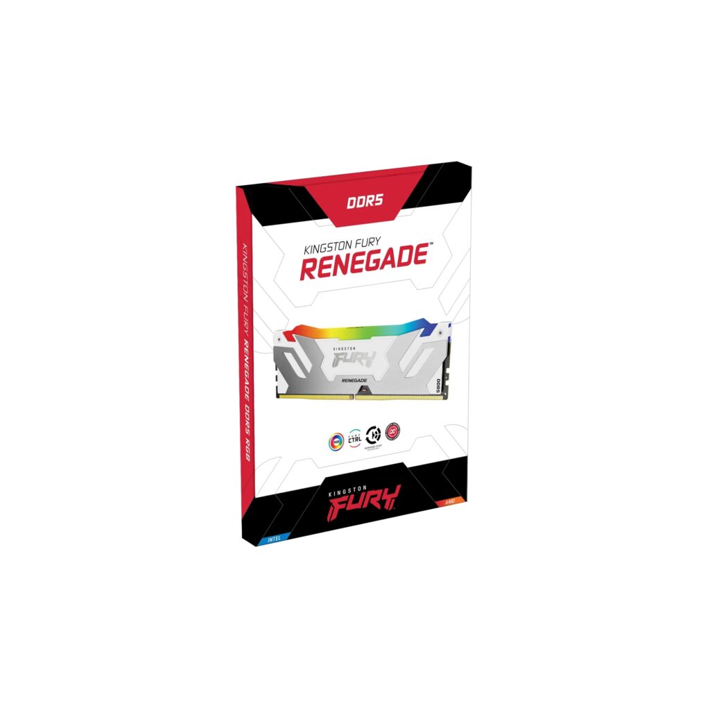 Alternative view of KINGSTON DDR5 16GB 7200MT/s KF572C38RWA-16 Fury Renegade RGB White