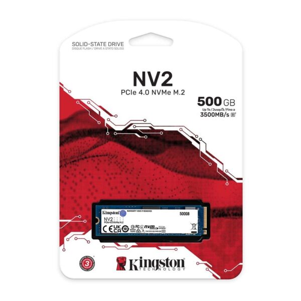 Alternative view of SSD M.2 500GB Kingston SNV2S/500G 3500/2100MB/s NVMe SSD NV2 series