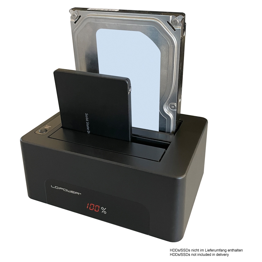 Hdd docking station LC Power LC-DOCK-U3-V USB3.2 2xSSD/HDD Black - Slika 2