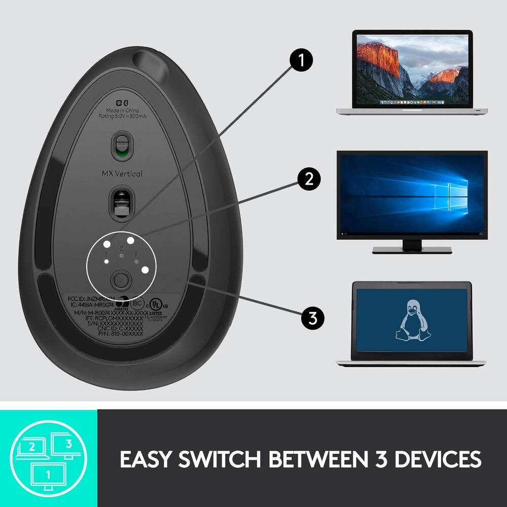 LOGITECH MX Vertical Wireless - Slika 3