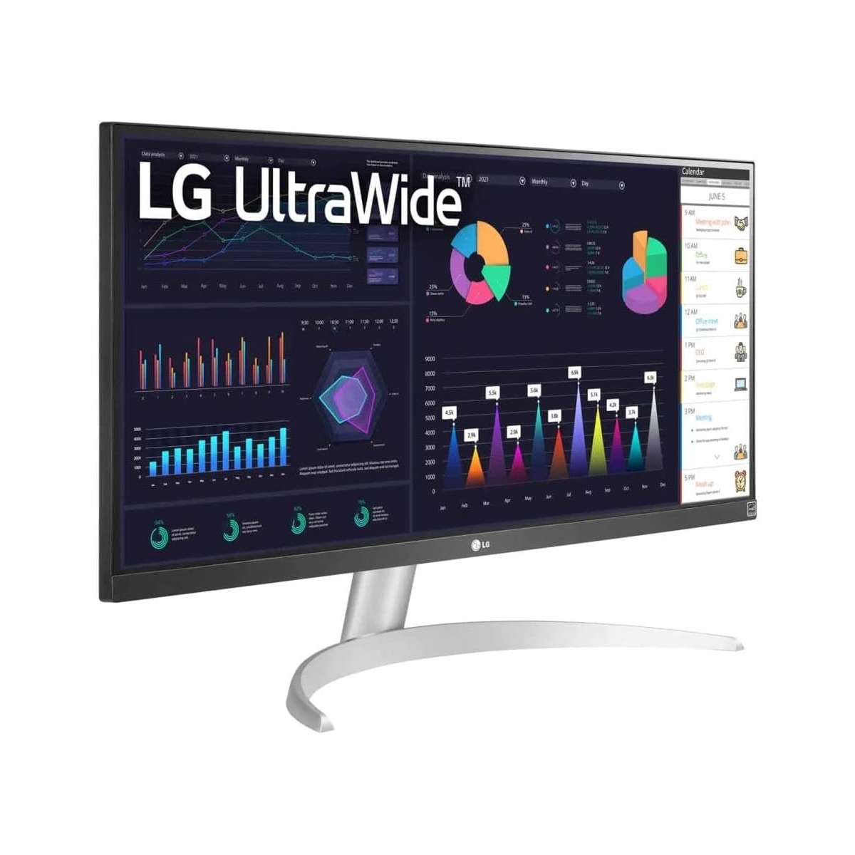 Lg 29iin 29WQ600-W IPS 2560x1080 5 ms, DP, HDMI, USB Type-C Zvucnici Boja Bela, Tilt podesivo po visini - Slika 5