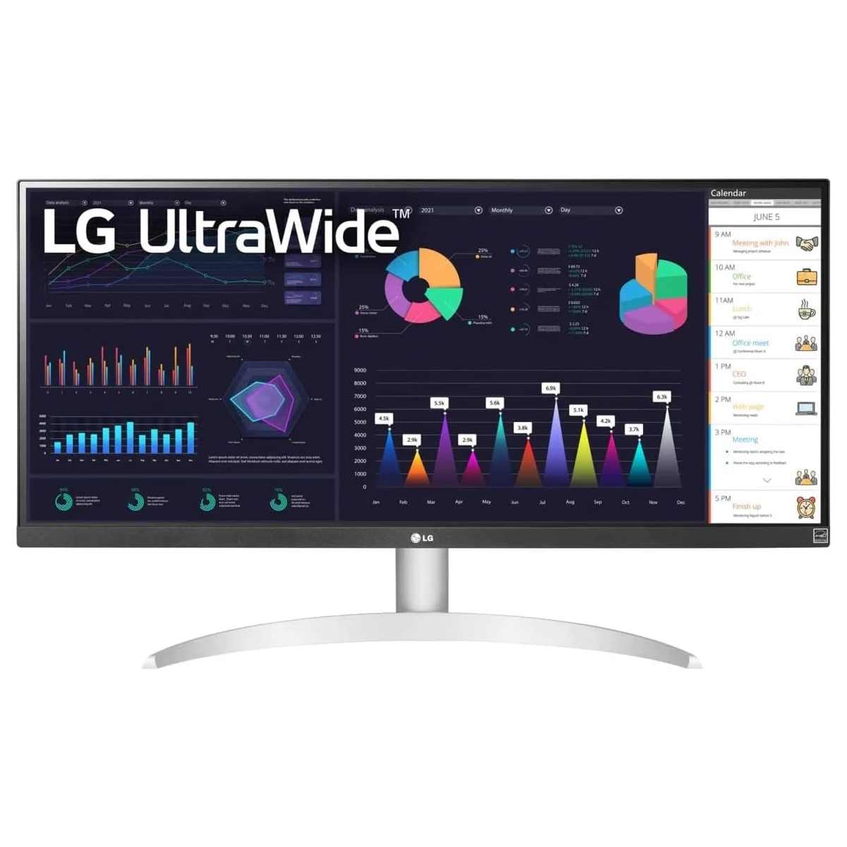 Lg 29iin 29WQ600-W IPS 2560x1080 5 ms, DP, HDMI, USB Type-C Zvucnici Boja Bela, Tilt podesivo po visini