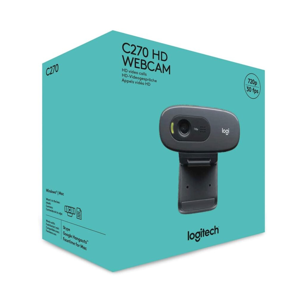 Alternative view of LOGITECH C270 HD Black Web kamera 960-001063