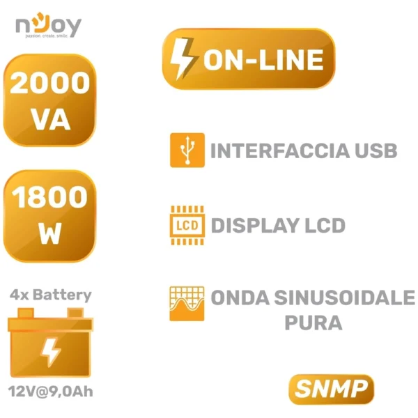 NJOY Aten PRO 2000 1800W UPS (PWUP-OL200AP-AZ01B) UPS00544 - Slika 7
