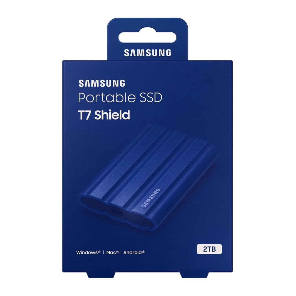 Alternative view of EXT-SSD 1TB SAMSUNG MU-PE1T0R Portable T7 Shield plavi