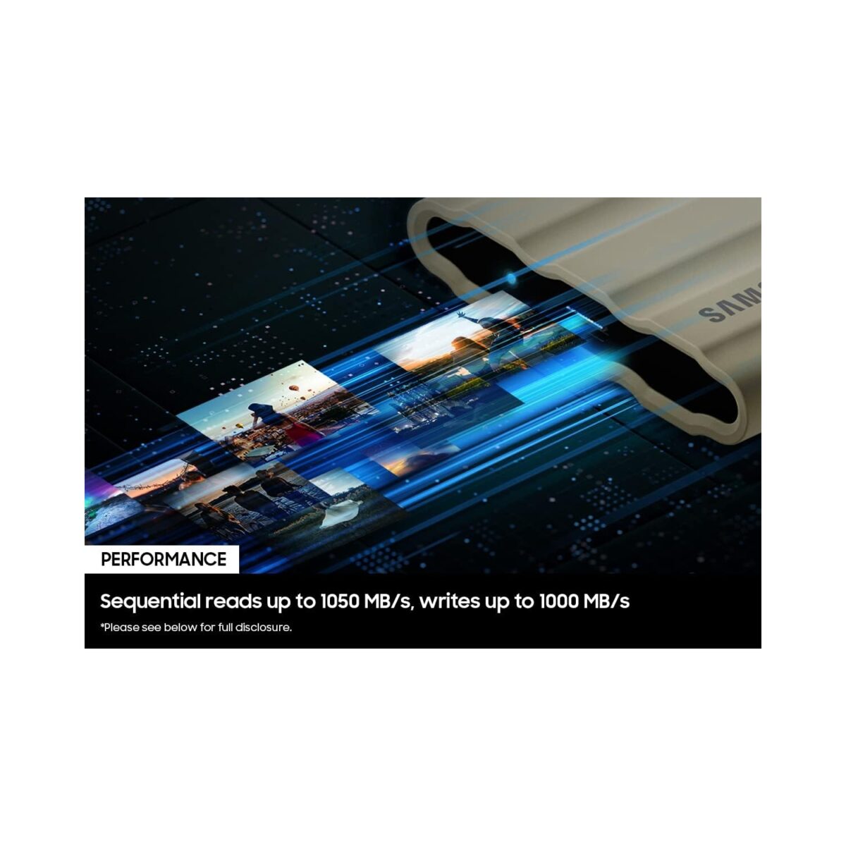 EXT-SSD 1TB Samsung MU-PE1T0S Portable T7 Shield crni - Image 6