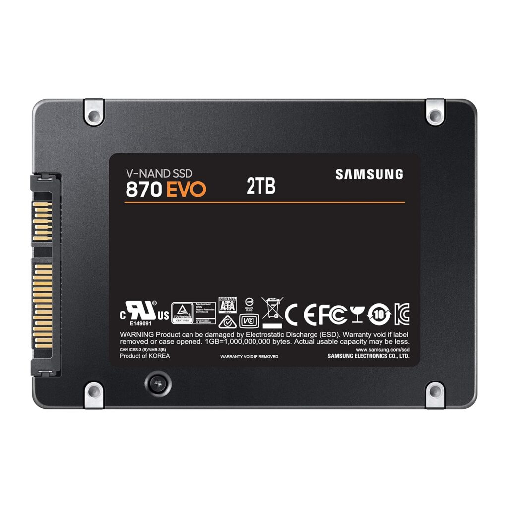 Alternative view of SSD 2TB SAMSUNG MZ-77E2T0BW 870 EVO Series