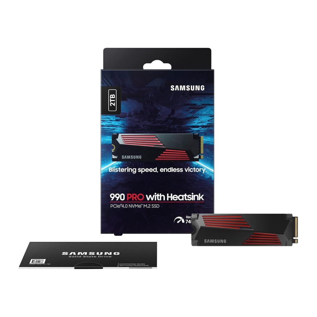 Alternative view of SSD M.2 2TB SAMSUNG MZ-V9P2T0CW NVMe 990 Pro Series Heatsink