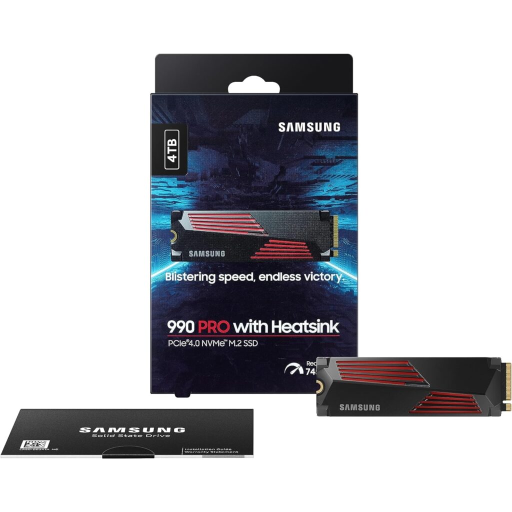 Alternative view of SSD M.2 4TB SAMSUNG MZ-V9P4T0CW 7450/6900MB/s 990 Pro Series Heatsink