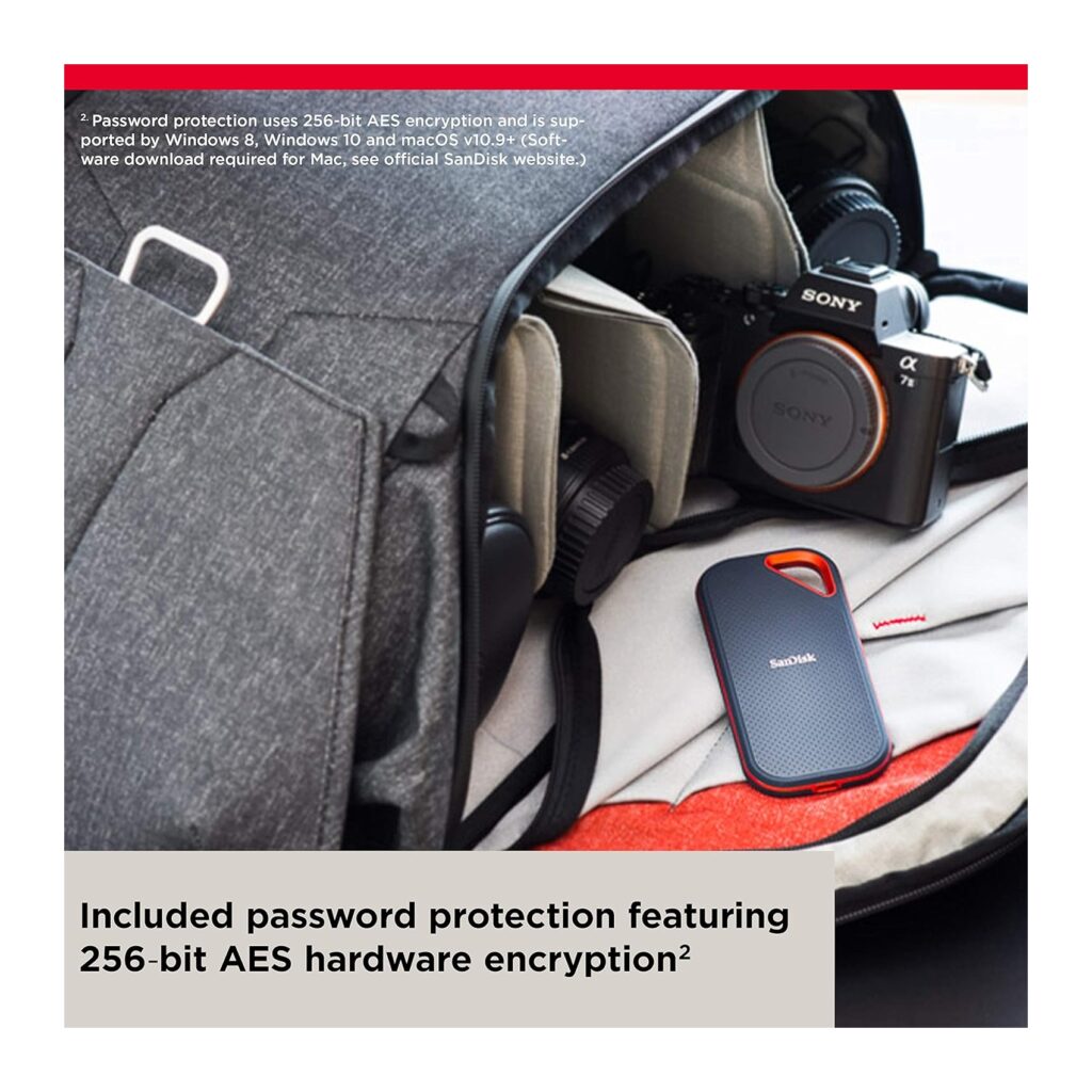 Alternative view of EXT 1TB Sandisk SDSSDE81-1T00-G25 Extreme PRO Portable USB 3.2 Gen 2x2