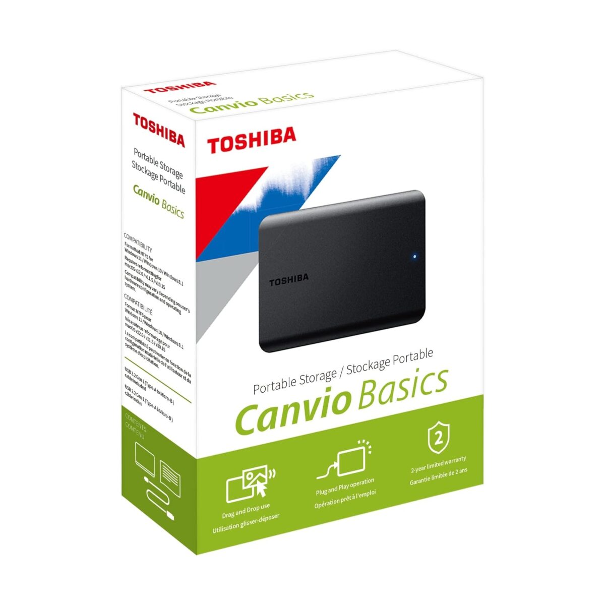 EXT 2TB TOSHIBA HDTB520EK3AA Canvio Basics 2.5in crni - Image 5