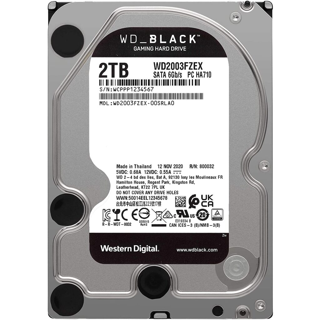 WD 2TB WD2003FZEX 7200rpm 64MB BLACK, 3.5in