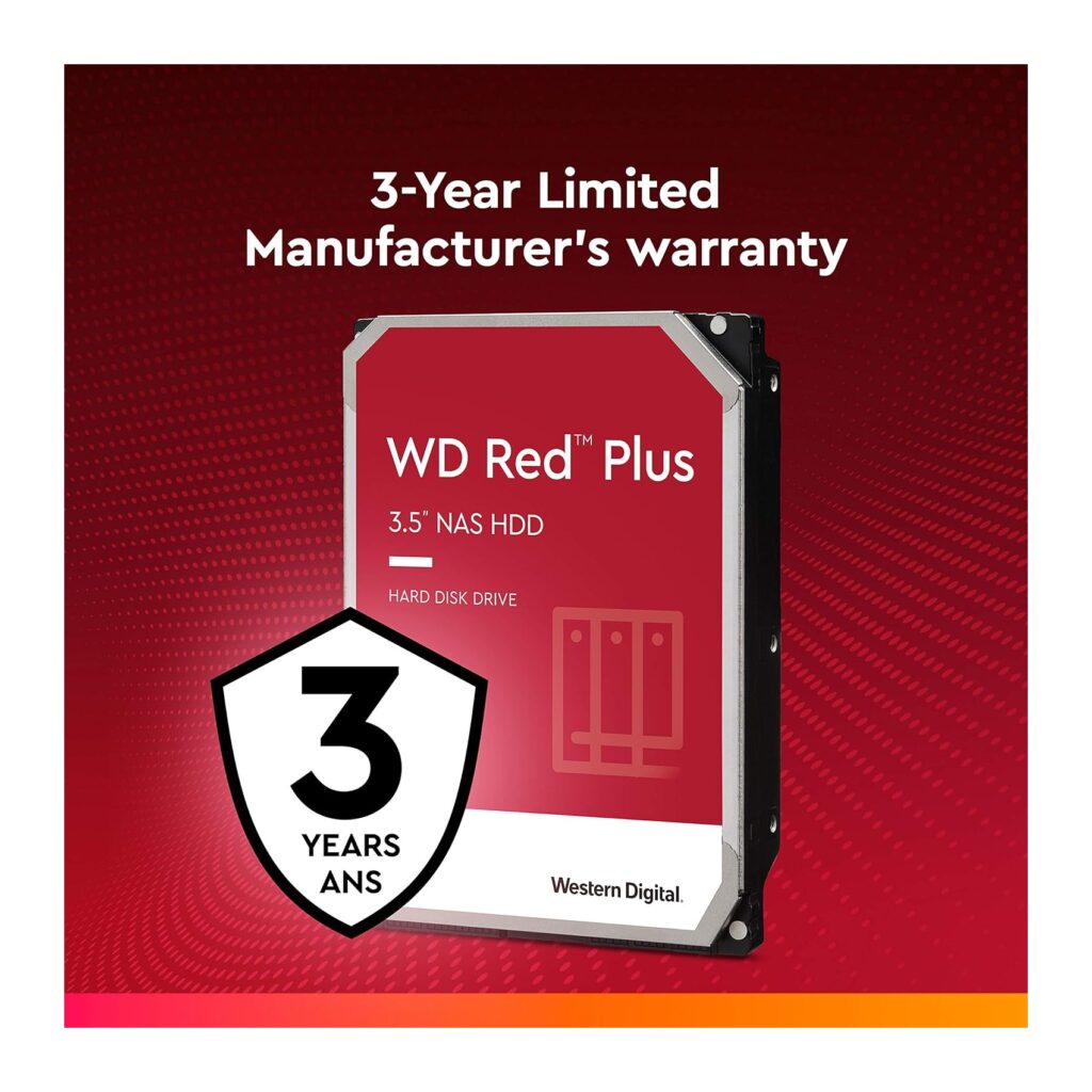 Alternative view of WD 6TB WD60EFPX 5400rpm 256MB Red Plus 3.5in Sata III INTELlPower