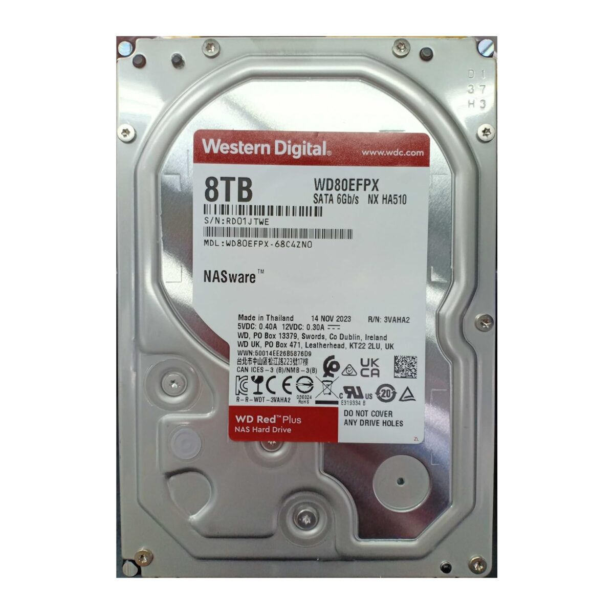 WD 8TB WD80EFPX Red Plus 3.5in 5400rpm SATA III 256MB IntelliPower - Image 6
