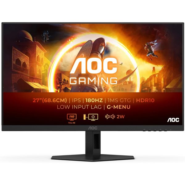 AOC 27G4XE 27in Gaming Monitor | IPS 180Hz | G-SYNC Compatible | FHD 1920x1080 | 1ms