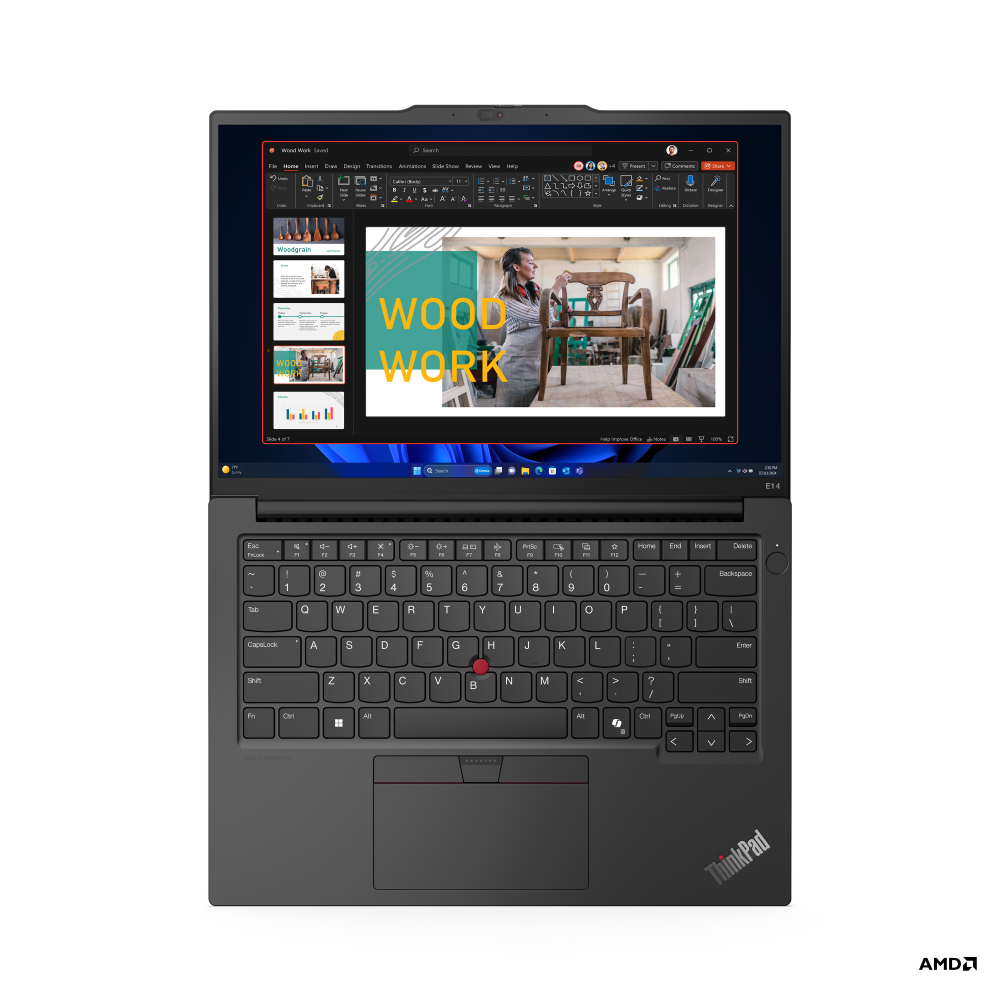 LENOVO Think 21M3003PCX ThinkPad E14 AMD G6 Ryzen 7 7735HS (8C/16T, 3.2/4.75GHz, 4MB L2/16MB L3), 1x 16GB DDR5 4800, SSD 512GB NVMe 2242, 14.0in WUXGA (1920x1200) AG IPS, Radeon 680M Graphics, GLAN, WLAN, BT, KybUK BL, FPR, Cam IR+FHD, Al, 2Wx2 Dolby - Slika 5
